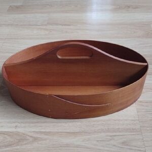 Shaker Workshops Vintage Divided 0val Carrier Bentwood Tray Rare Find